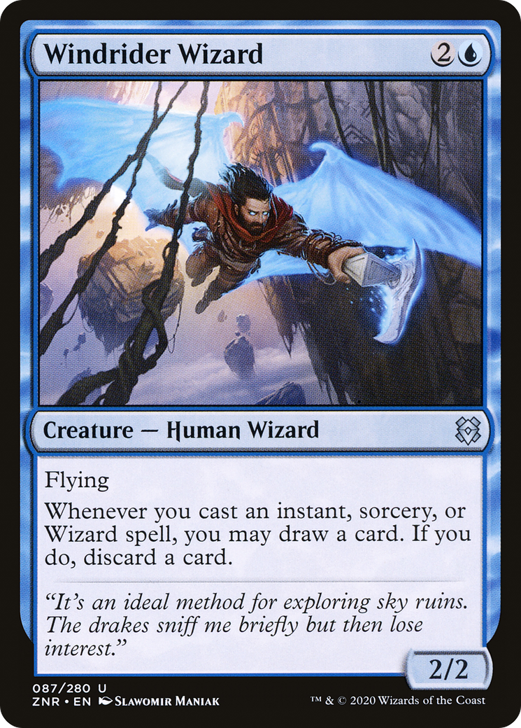 Windrider Wizard (ZNR-087) [Zendikar Rising] MTG Single Wizards of the Coast