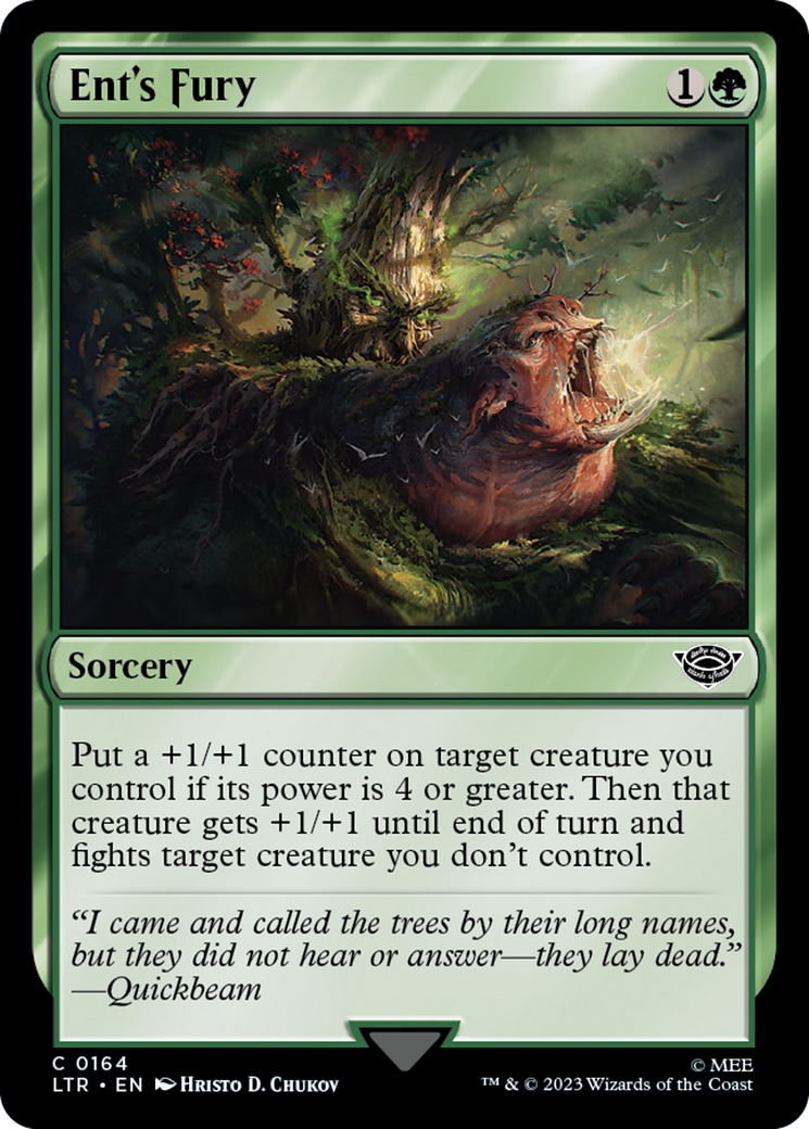 Ent's Fury (LTR-164) [The Lord of the Rings: Tales of Middle-earth] Foil MTG Single Wizards of the Coast