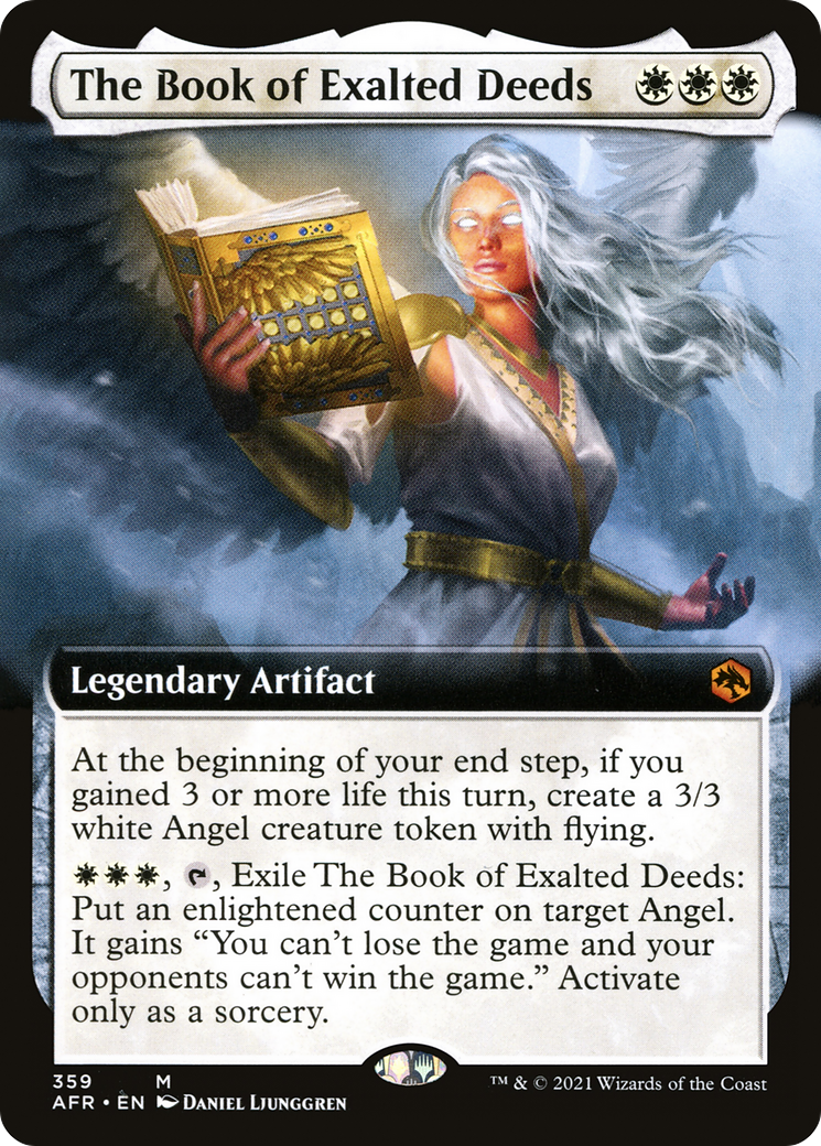 The Book of Exalted Deeds (AFR-359) [Adventures in the Forgotten Realms] (Extended Art) MTG Single Wizards of the Coast
