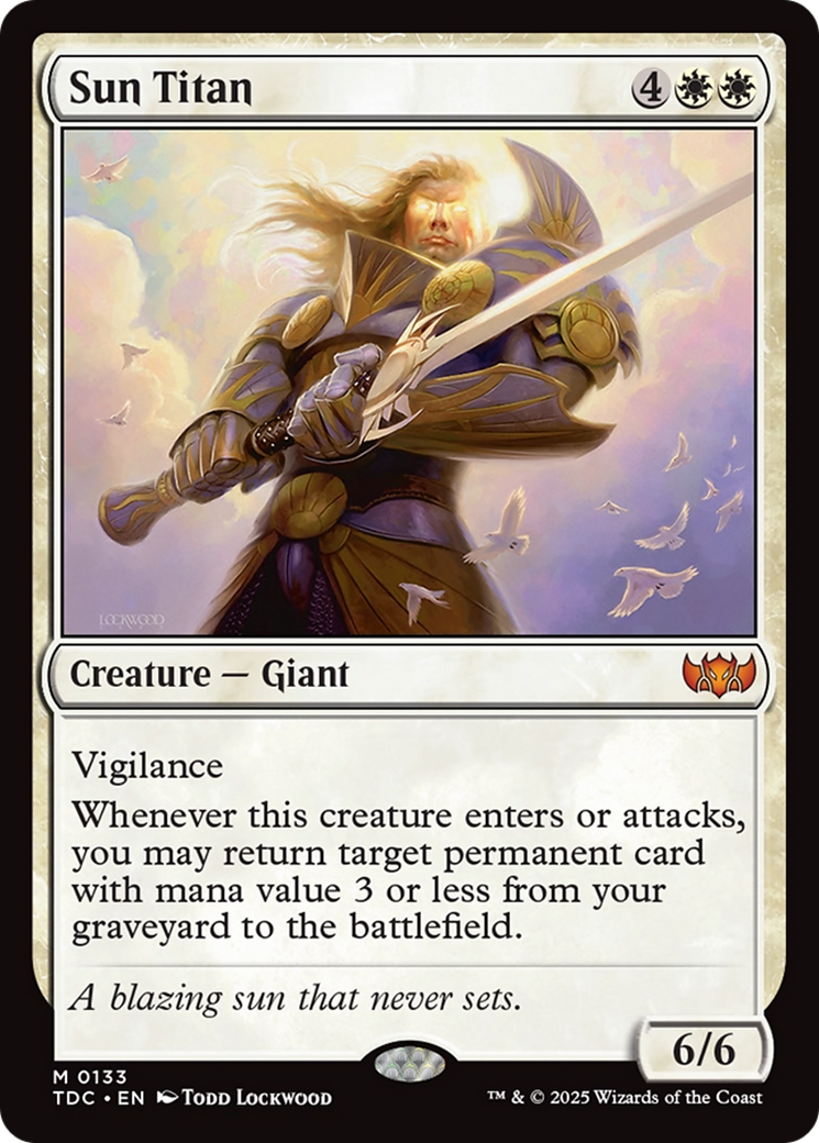 Sun Titan (TDC-133) [Commander: Tarkir: Dragonstorm] MTG Single Wizards of the Coast
