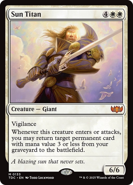 Sun Titan (TDC-133) [Commander: Tarkir: Dragonstorm] MTG Single Wizards of the Coast