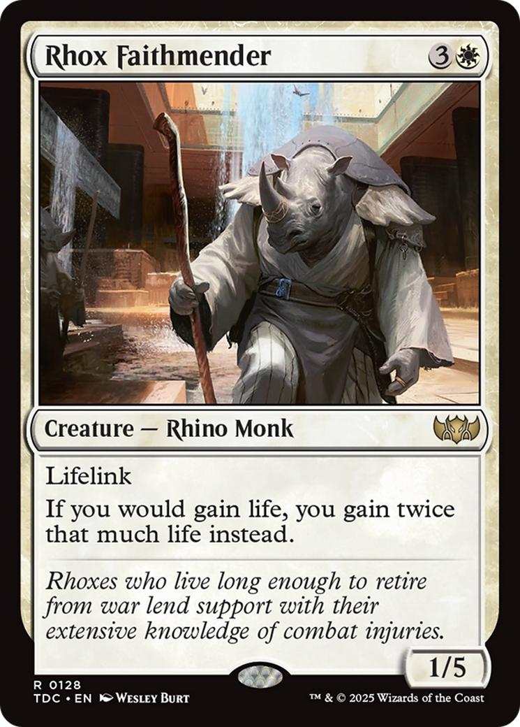 Rhox Faithmender (TDC-128) [Commander: Tarkir: Dragonstorm] MTG Single Wizards of the Coast