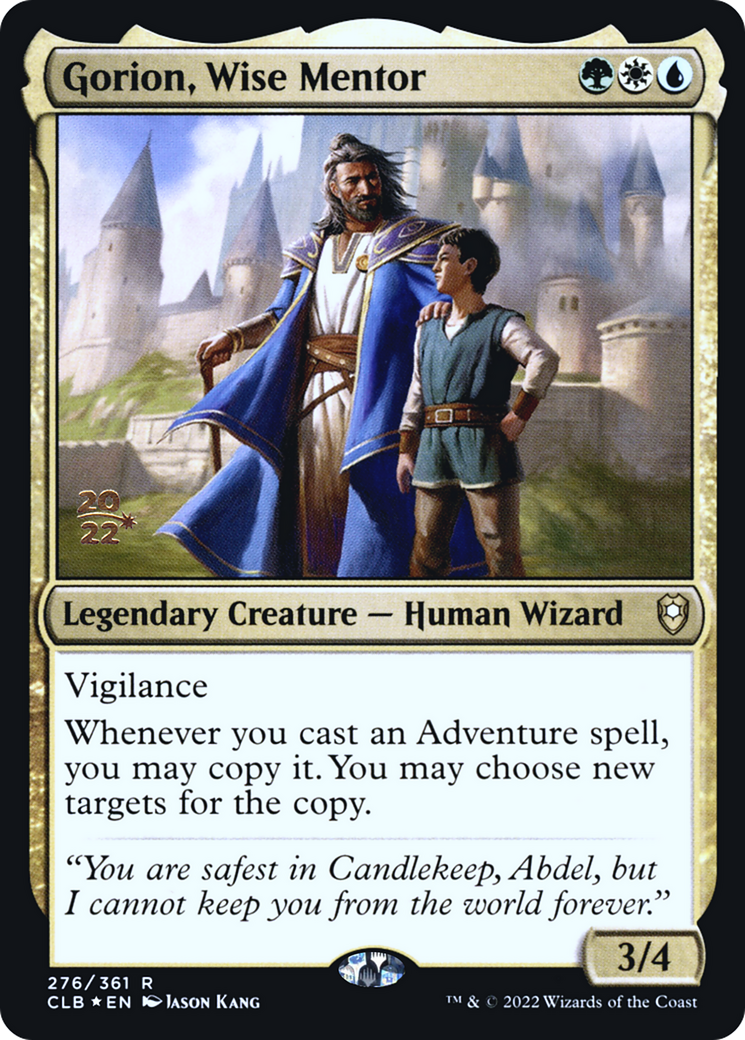 Gorion, Wise Mentor (PRE-276S) [Battle for Baldur's Gate Promos] Foil MTG Single Wizards of the Coast