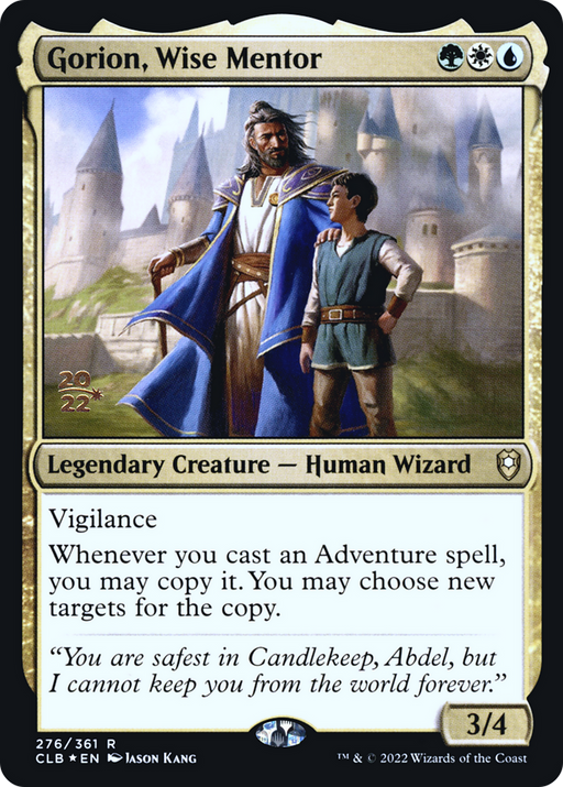 Gorion, Wise Mentor (PRE-276S) [Battle for Baldur's Gate Promos] Foil MTG Single Wizards of the Coast