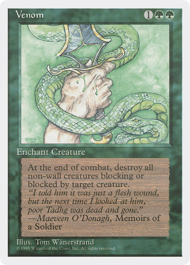 Venom (4ED-280) [Fourth Edition] MTG Single Wizards of the Coast