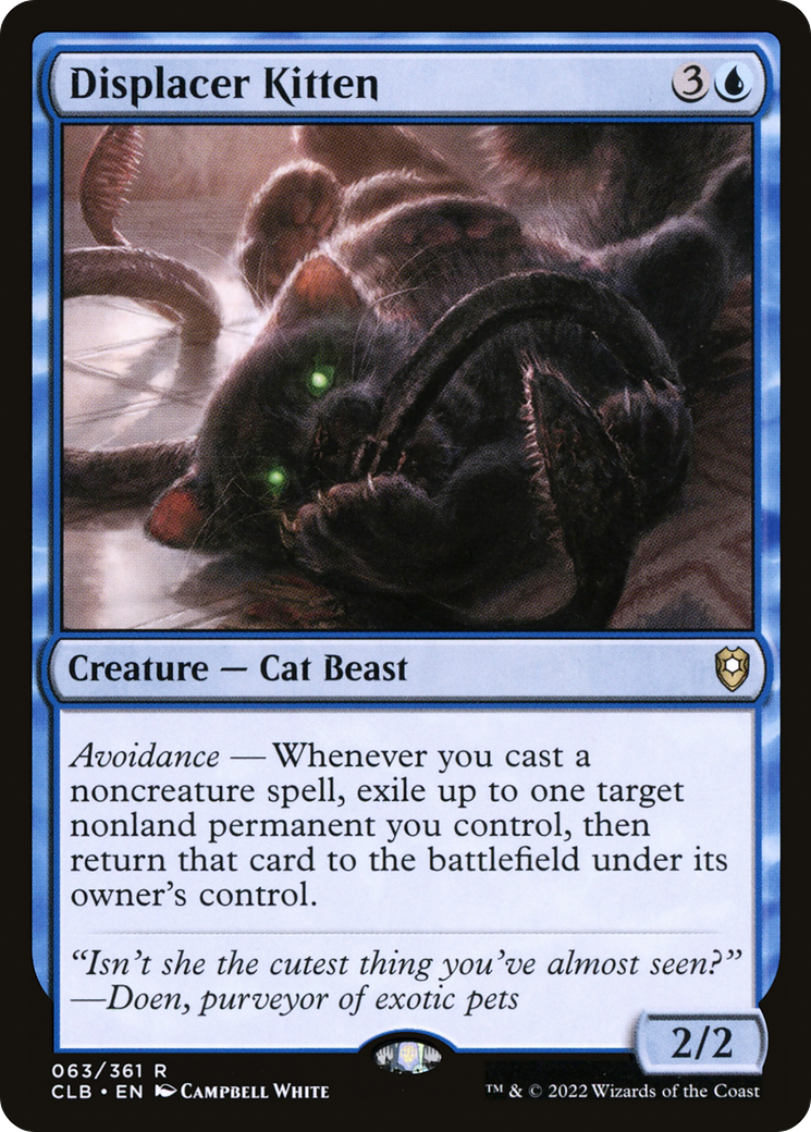 Displacer Kitten (CLB-063) [Commander Legends: Battle for Baldur's Gate] Foil MTG Single Wizards of the Coast
