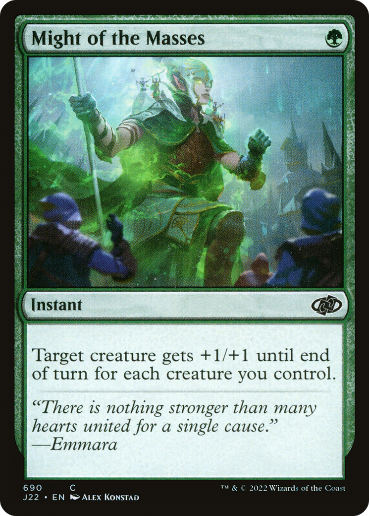 Might of the Masses (J22-690) [Jumpstart 2022] MTG Single Wizards of the Coast