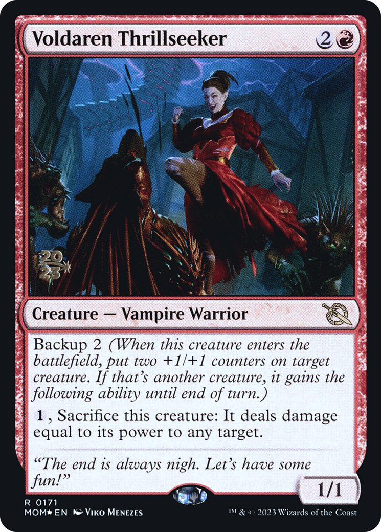 Voldaren Thrillseeker (PRE-171S) [March of the Machine Promos] Foil MTG Single Wizards of the Coast
