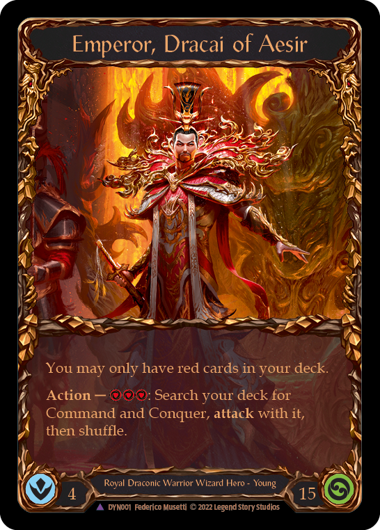 Emperor, Dracai of Aesir (Marvel) [DYN001] (Dynasty)  Cold Foil Flesh And Blood Single Flesh And Blood   