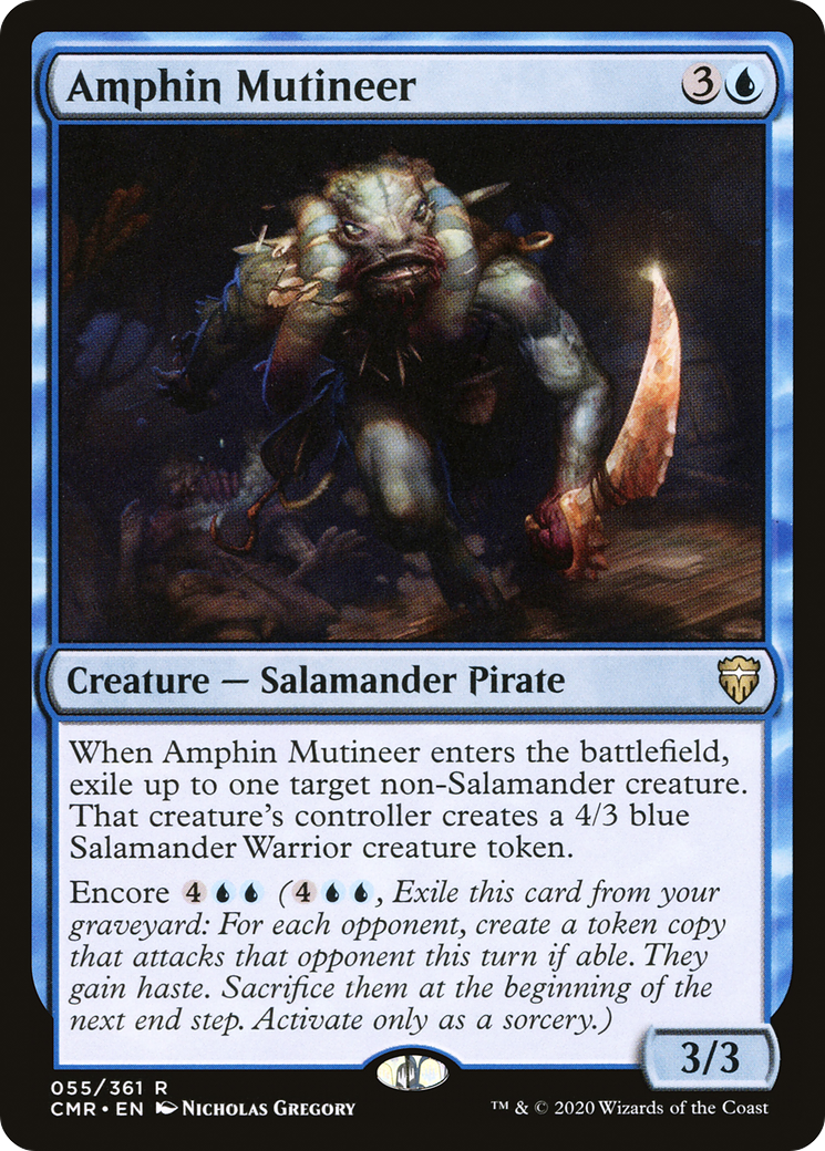 Amphin Mutineer (CMR-055) [Commander Legends] MTG Single Wizards of the Coast