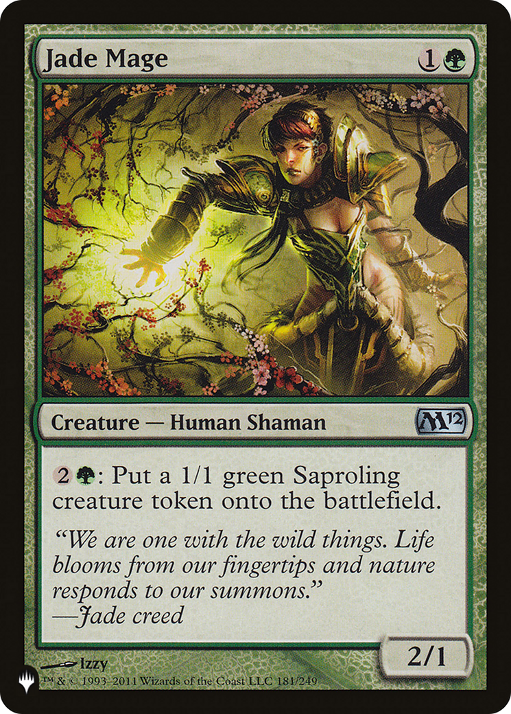 Jade Mage (LIST-M12-181) [Mystery Booster] The List MTG Single Wizards of the Coast