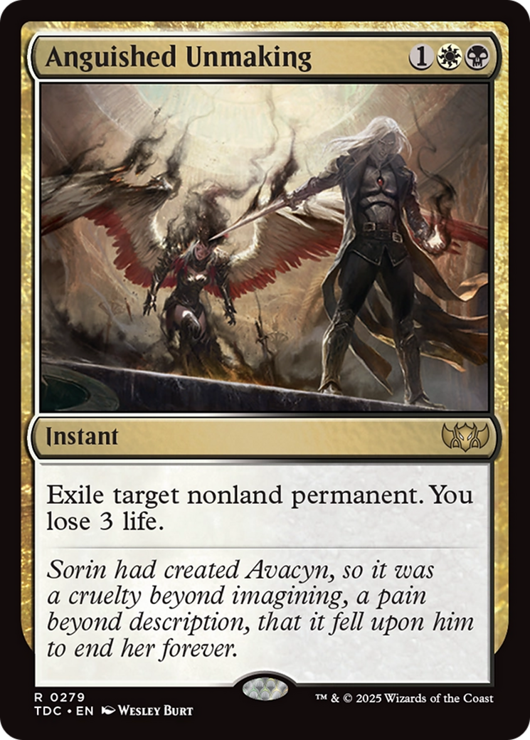 Anguished Unmaking (TDC-279) [Commander: Tarkir: Dragonstorm] MTG Single Wizards of the Coast