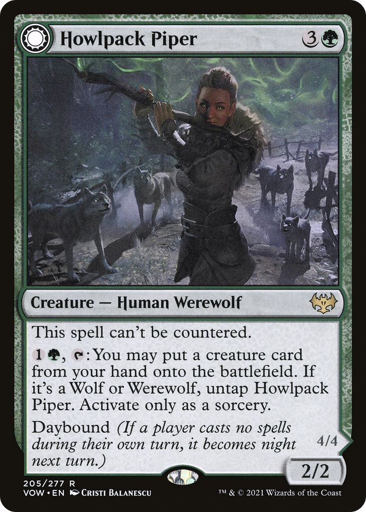 Howlpack Piper (VOW-205) [Innistrad: Crimson Vow] Foil MTG Single Wizards of the Coast