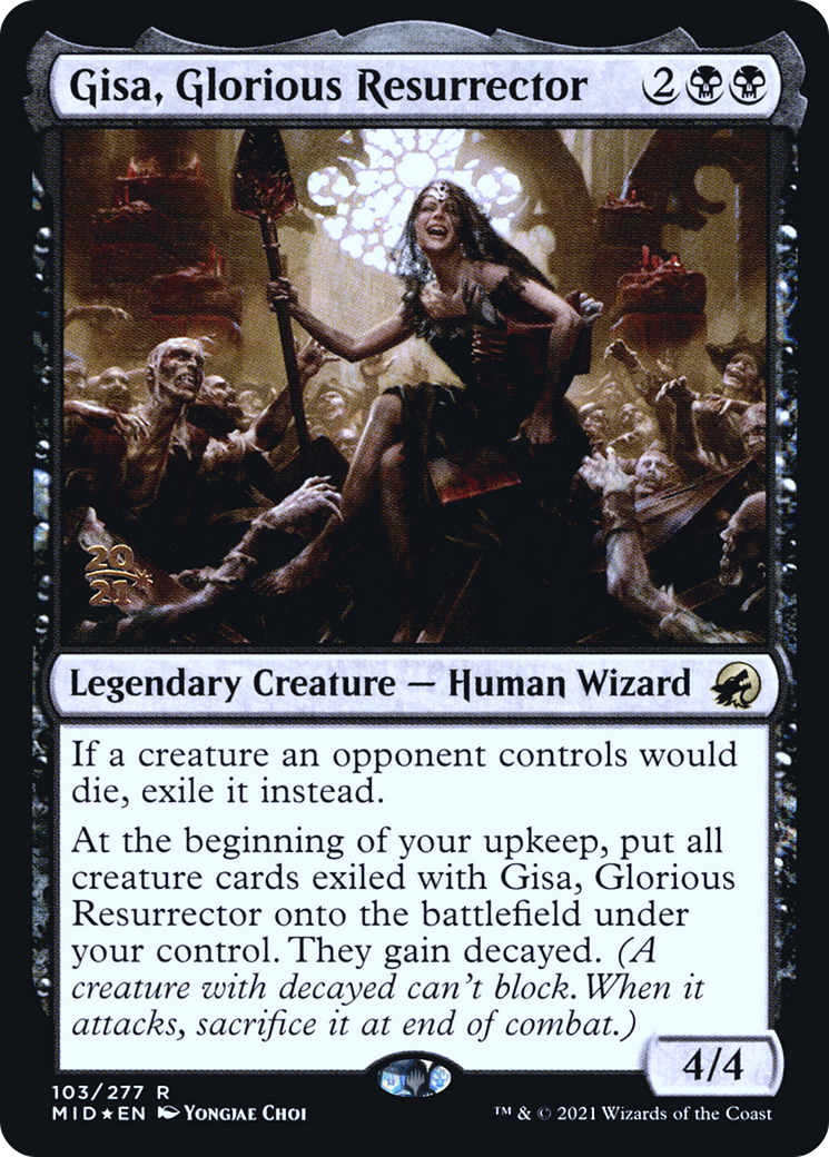 Gisa, Glorious Resurrector (PRE-103) [Innistrad: Midnight Hunt Promos] Foil MTG Single Wizards of the Coast