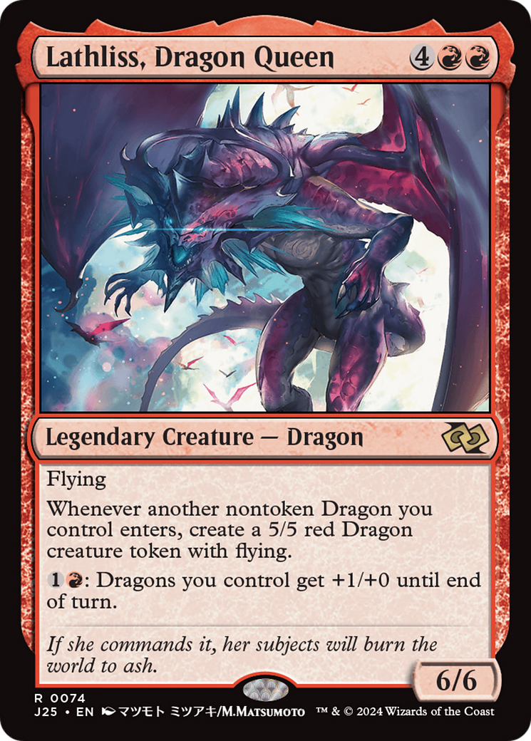 Lathliss, Dragon Queen (Anime) (J25-074) [Foundations Jumpstart] MTG Single Wizards of the Coast