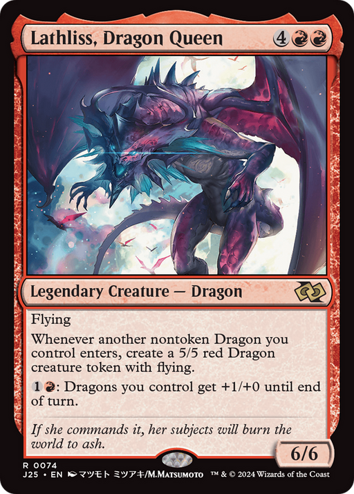 Lathliss, Dragon Queen (Anime) (J25-074) [Foundations Jumpstart] MTG Single Wizards of the Coast