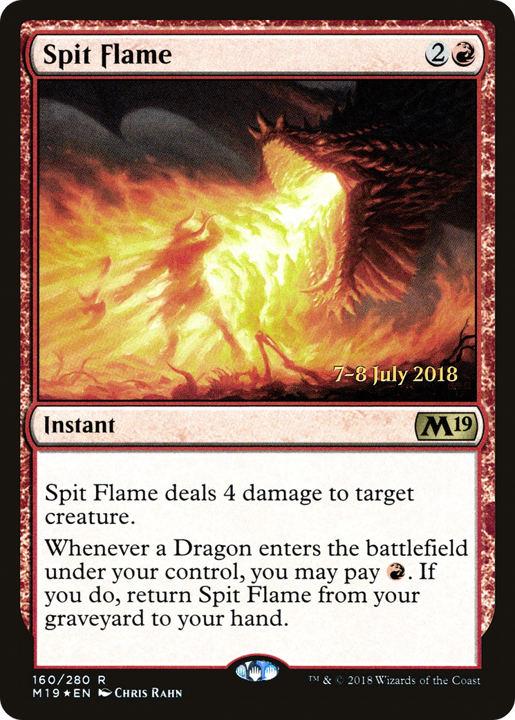 Spit Flame (PRE-160) [Core Set 2019 Promos] Foil MTG Single Wizards of the Coast