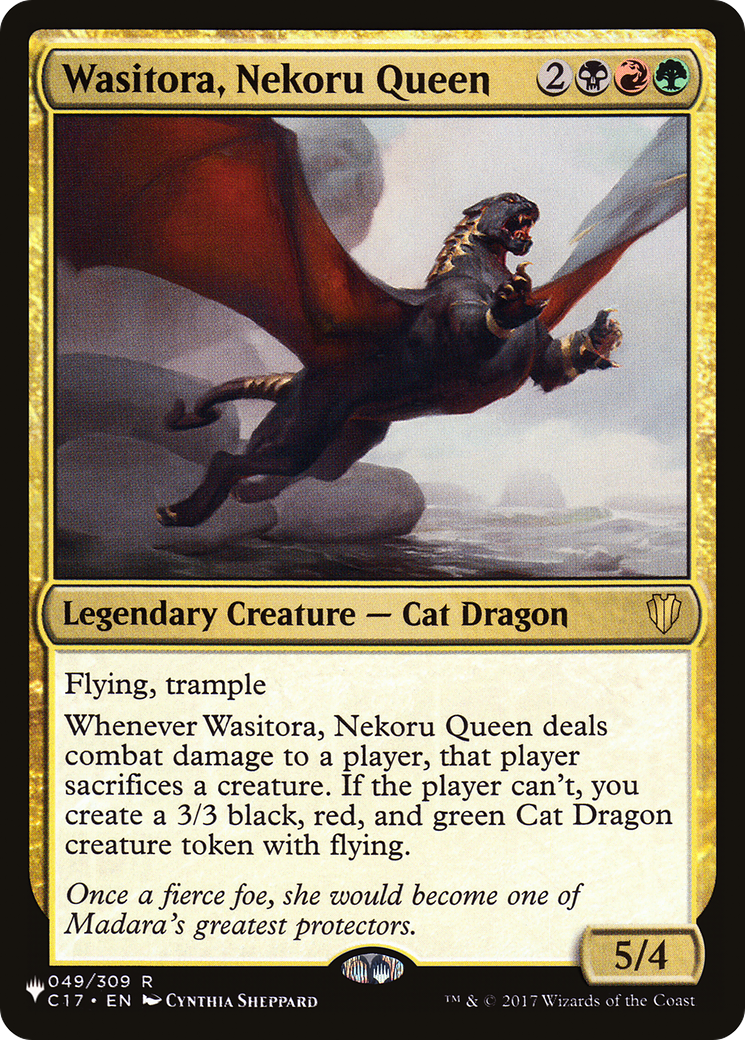 Wasitora, Nekoru Queen (LIST-C17-49) [Mystery Booster] The List MTG Single Wizards of the Coast