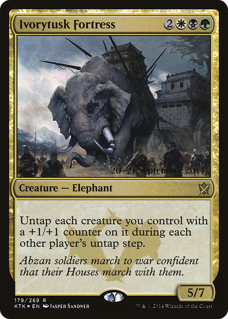 Ivorytusk Fortress (PRE-179) [Khans of Tarkir Promos] Foil MTG Single Wizards of the Coast