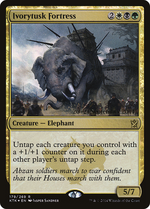 Ivorytusk Fortress (PRE-179) [Khans of Tarkir Promos] Foil MTG Single Wizards of the Coast