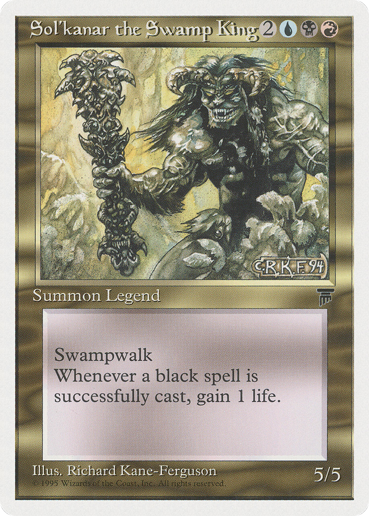 Sol'kanar the Swamp King (CHR-085) [Chronicles] MTG Single Wizards of the Coast