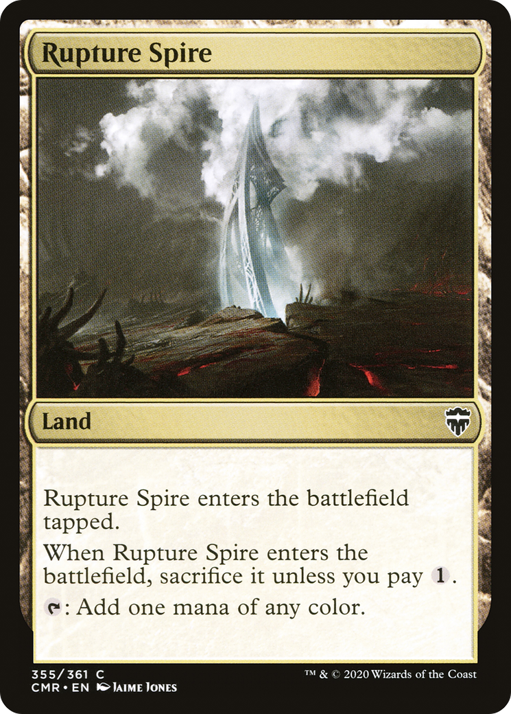 Rupture Spire (CMR-355) [Commander Legends] Foil MTG Single Wizards of the Coast