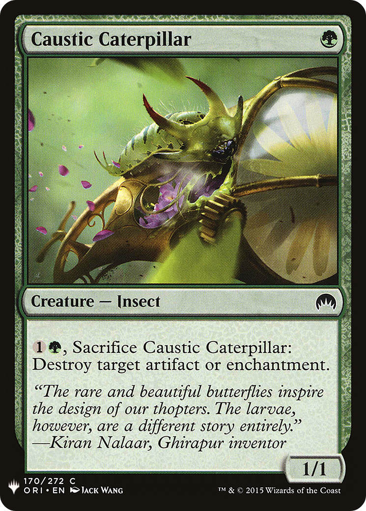 Caustic Caterpillar (LIST-ORI-170) [Mystery Booster] The List MTG Single Wizards of the Coast
