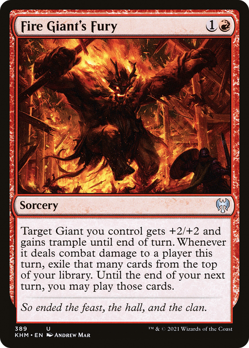 Fire Giant's Fury (KHM-389) [Kaldheim] MTG Single Wizards of the Coast