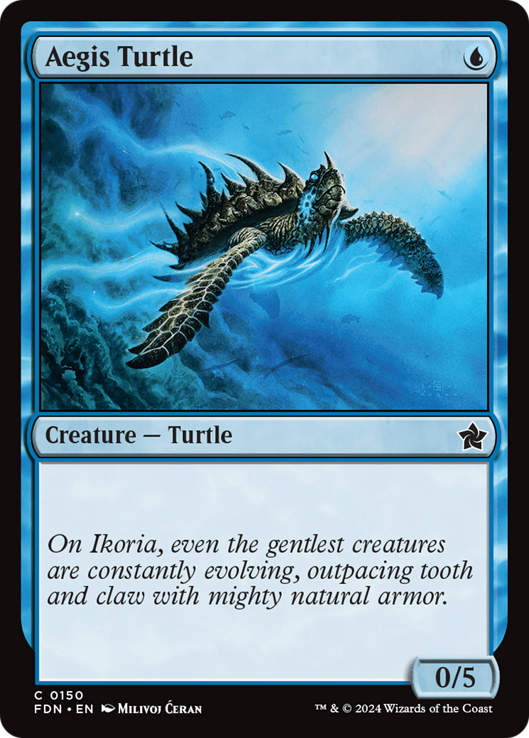 Aegis Turtle (FDN-150) [Foundations] Foil MTG Single Wizards of the Coast