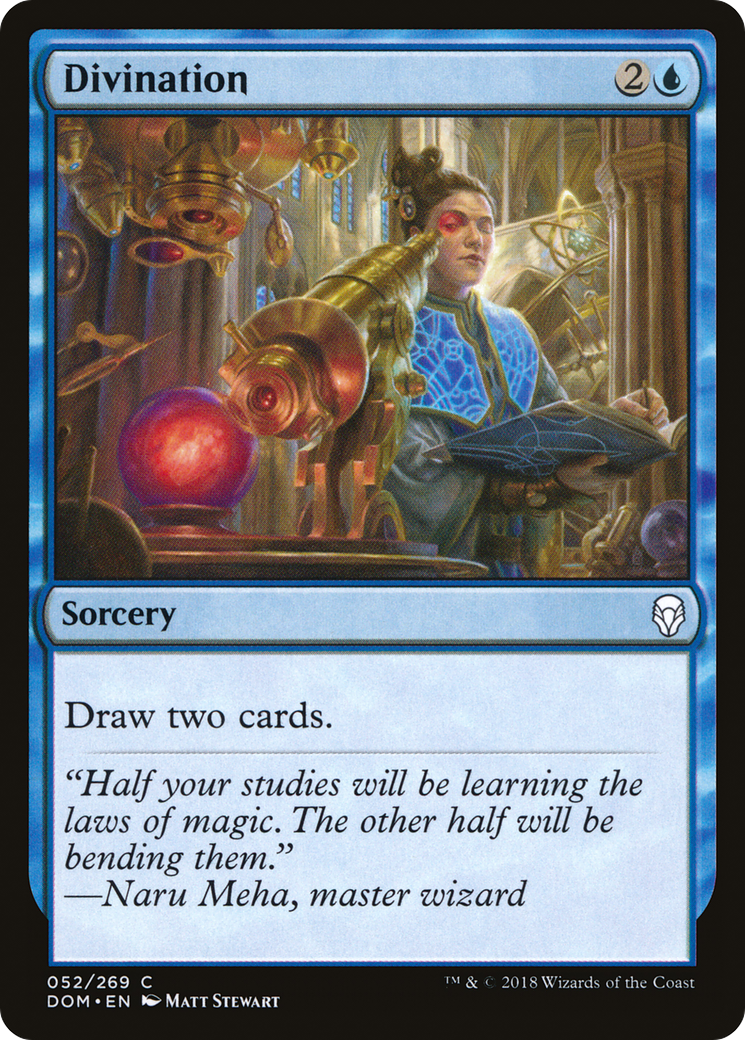 Divination (DOM-052) [Dominaria] Foil MTG Single Wizards of the Coast