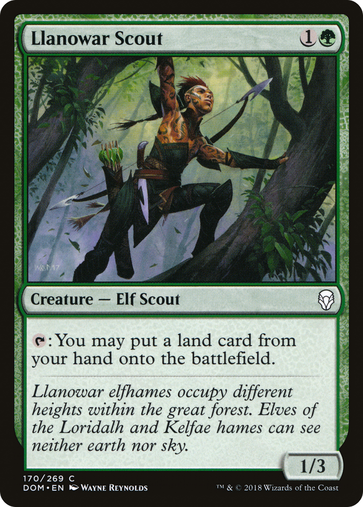 Llanowar Scout (DOM-170) [Dominaria] Foil MTG Single Wizards of the Coast