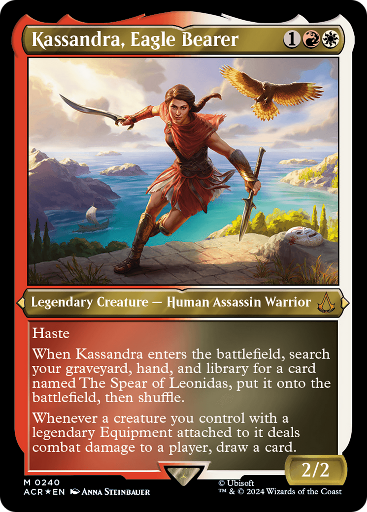 Kassandra, Eagle Bearer (ACR-240) [Assassin's Creed] Etched Foil MTG Single Wizards of the Coast