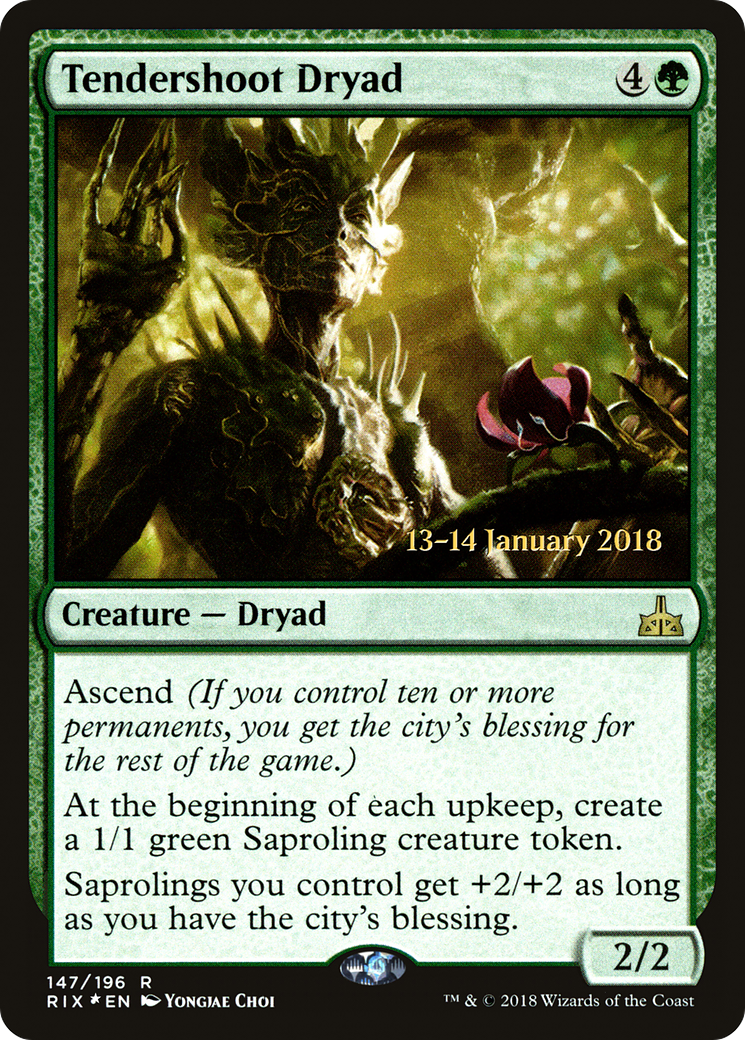 Tendershoot Dryad (PRE-147) [Rivals of Ixalan Promos] Foil MTG Single Wizards of the Coast