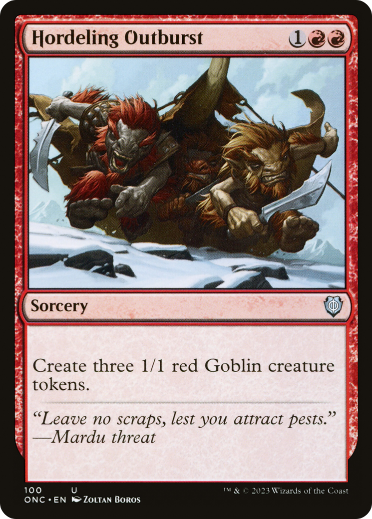 Hordeling Outburst (ONC-100) [Phyrexia: All Will Be One Commander] MTG Single Wizards of the Coast