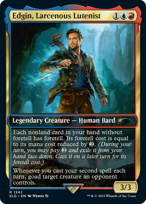 Edgin, Larcenous Lutenist (SLD-1242) [Secret Lair] Drop MTG Single Wizards of the Coast