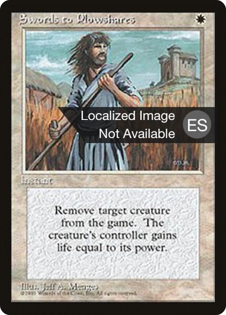 Swords to Plowshares (4BB-052) [Fourth Edition Foreign Black Border] MTG Single Wizards of the Coast