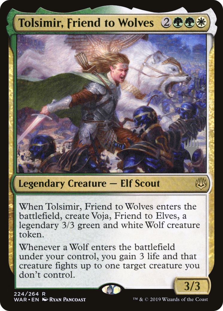 Tolsimir, Friend to Wolves (PPELD-224) [War of the Spark Promos] MTG Single Wizards of the Coast