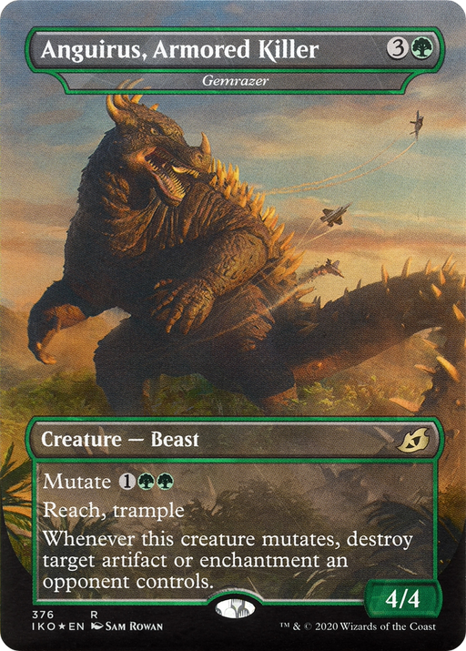 Anguirus, Armored Killer - Gemrazer (IKO-376) [Ikoria: Lair of Behemoths] (Borderless) MTG Single Wizards of the Coast