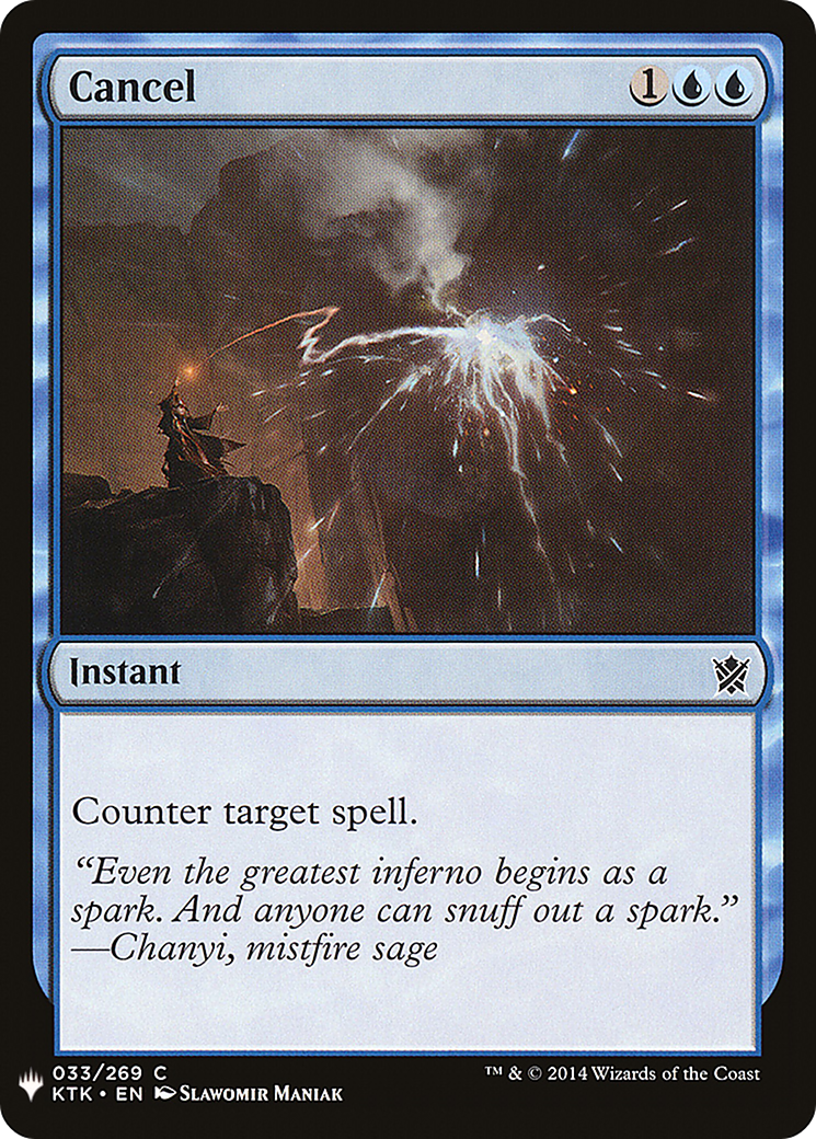Cancel (LIST-KTK-33) [Mystery Booster] The List MTG Single Wizards of the Coast
