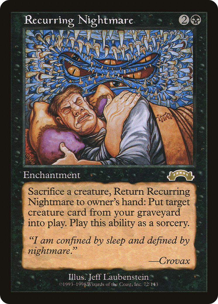 Recurring Nightmare (EXO-072) [Exodus] MTG Single Wizards of the Coast
