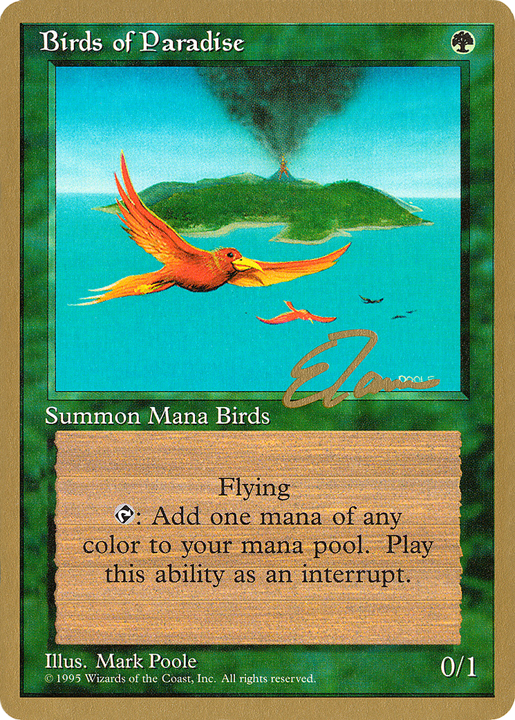 Birds of Paradise - 1996 Eric Tam (4ED) (WCD-) [Misc] Pro Tour Collector Set MTG Single Wizards of the Coast