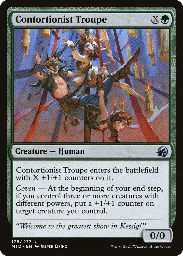 Contortionist Troupe (MID-178) [Innistrad: Midnight Hunt] MTG Single Wizards of the Coast