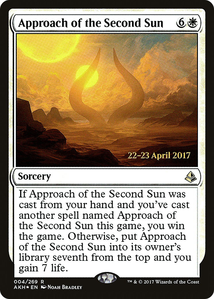 Approach of the Second Sun (PRE-004) [Amonkhet Promos] Foil MTG Single Wizards of the Coast