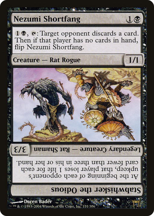 Nezumi Shortfang // Stabwhisker the Odious (CHK-131) [Champions of Kamigawa] MTG Single Wizards of the Coast