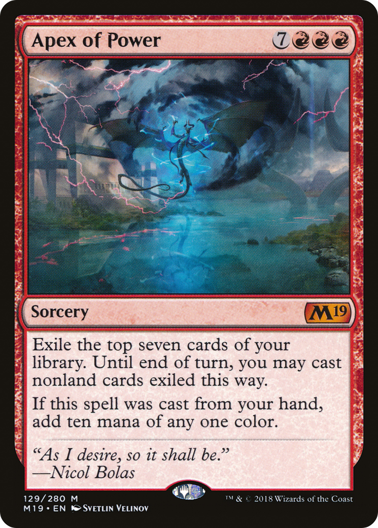 Apex of Power (M19-129) [Core Set 2019] Foil MTG Single Wizards of the Coast