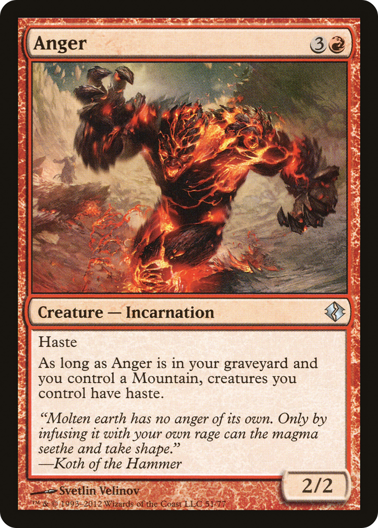 Anger (DDI-051) [Misc] Duel Decks: Venser vs. Koth MTG Single Wizards of the Coast