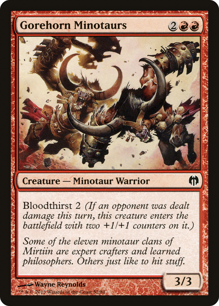 Gorehorn Minotaurs (DDL-052) [Misc] Duel Decks: Heroes vs. Monsters MTG Single Wizards of the Coast