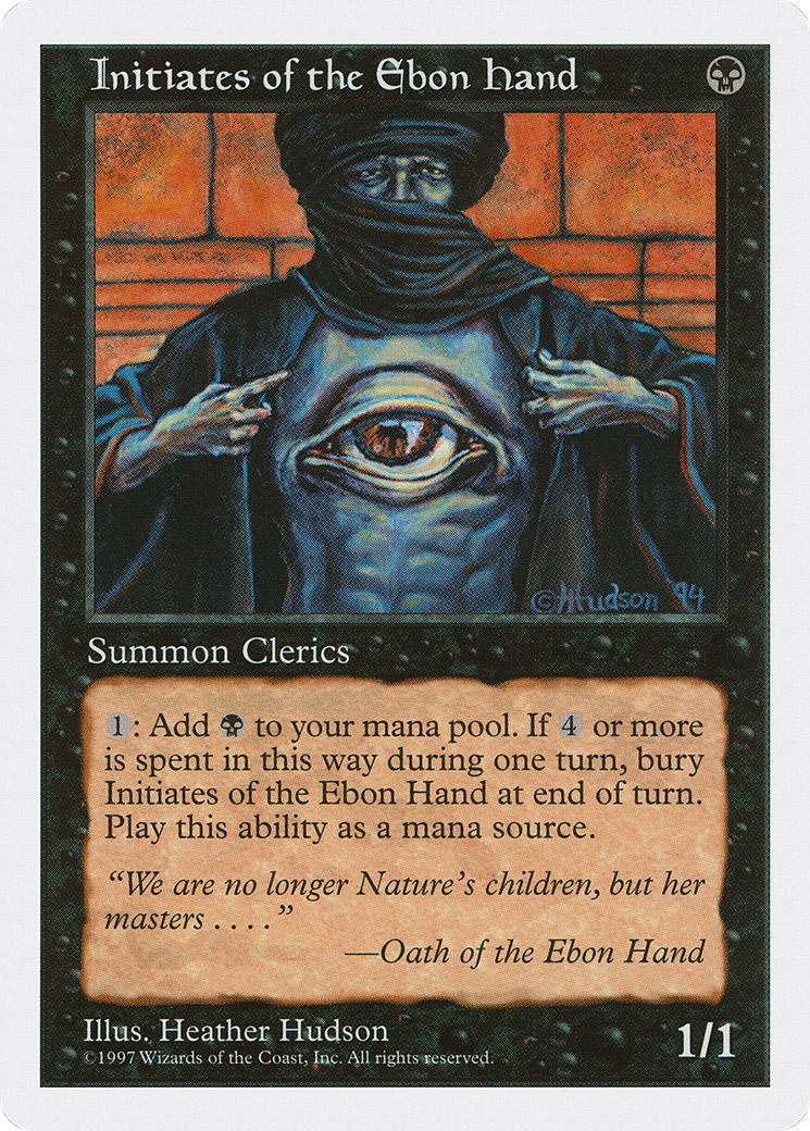 Initiates of the Ebon Hand (5ED-169) [Fifth Edition] MTG Single Wizards of the Coast