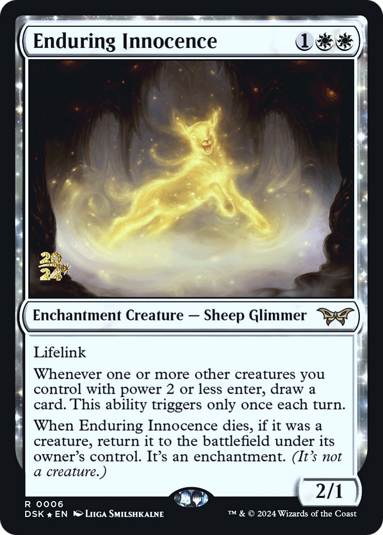 Enduring Innocence (PRE-006) [Duskmourn: House of Horror Promos] Foil MTG Single Wizards of the Coast