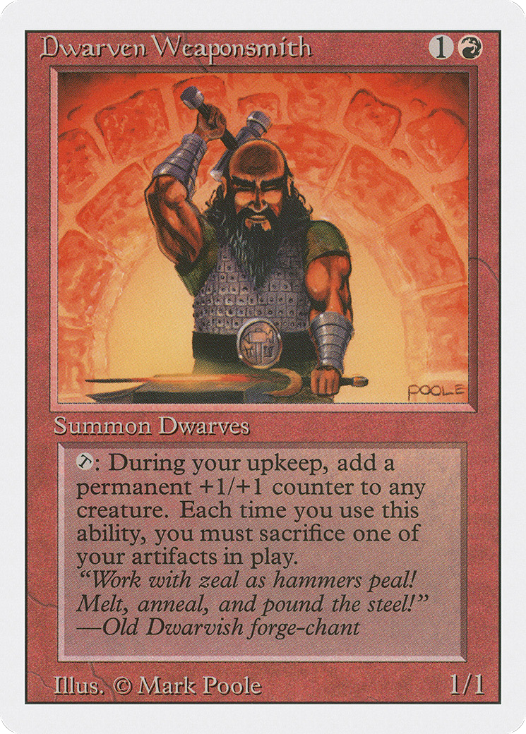Dwarven Weaponsmith (3ED-) [Revised Edition] MTG Single Wizards of the Coast